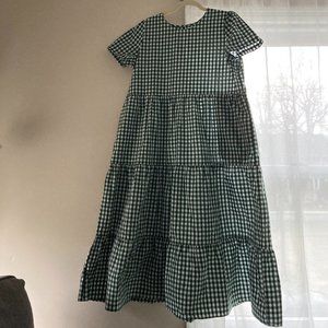 Tradlands Chalet Dress in Evergreen Gingham